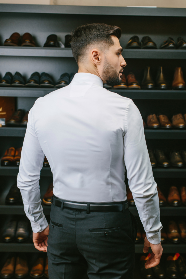 Рубашка MAZALTOVMAN Белая приталенная