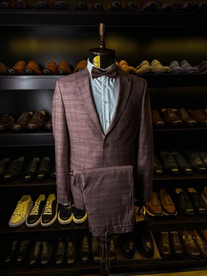 Костюм MAZALTOVMAN 2-ка Бордовый в клетку 