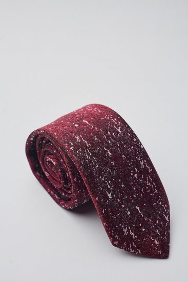 Мужской галстук Темно-бордовый с белыми вкраплениями