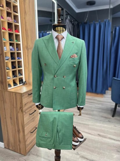 Костюм МИР 2-ка двубортный Зеленый